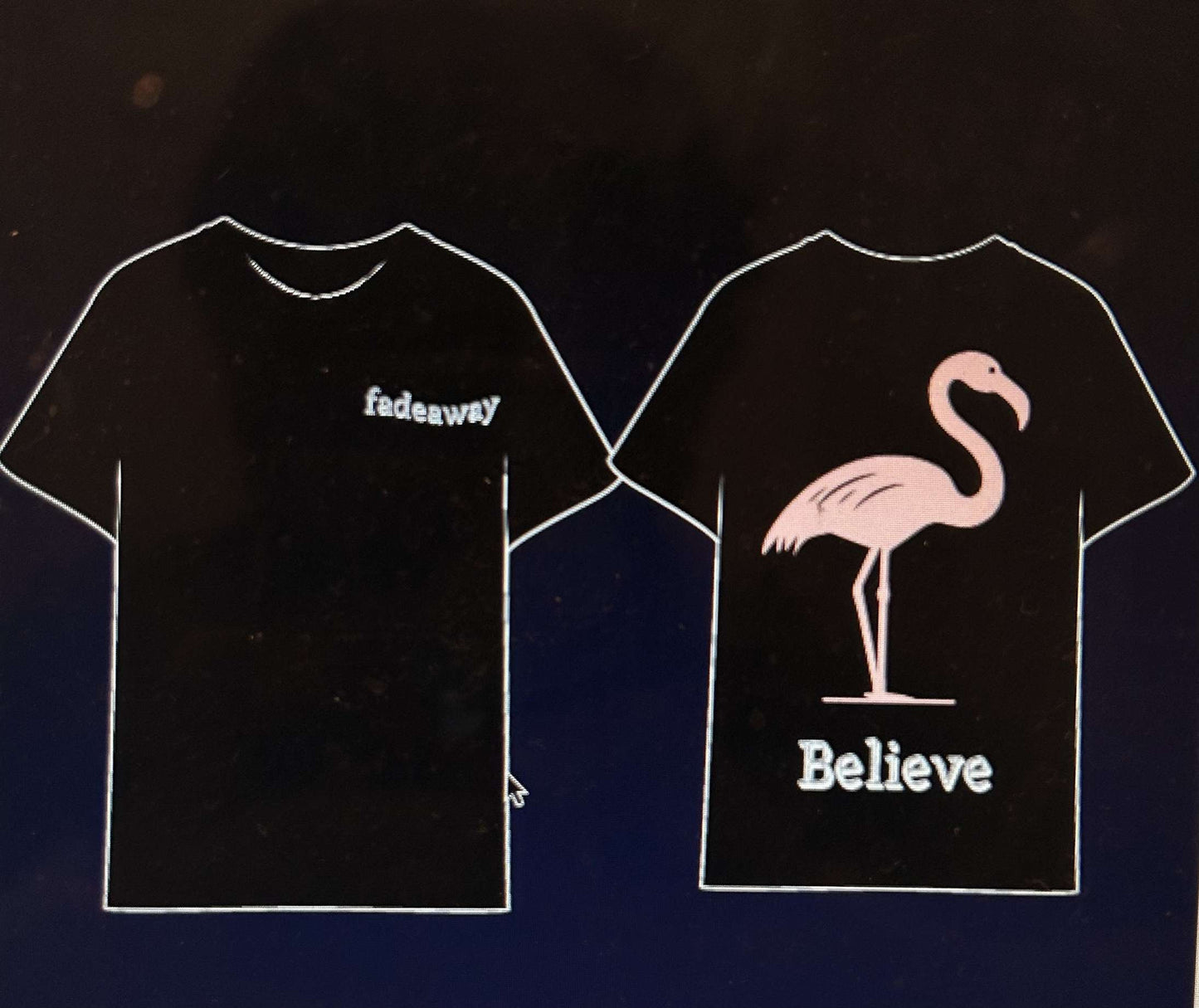 Beach Flamingo Black Shirt